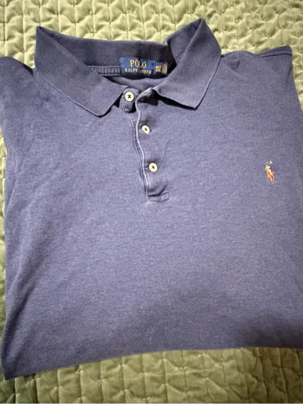 Polo Ralph Lauren long-sleeved‎ polo shirt navy blue size 4XLT